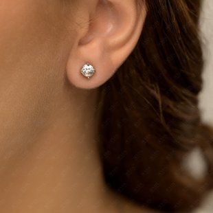 Срібні пусети з муасанітом Emperor cut 0.5ct 18092 фото