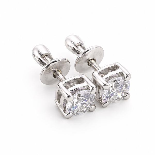 Срібні пусети з муасанітом Emperor cut 0.5ct 18092 фото
