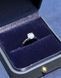 Класична каблучка із білого золота з муасанітом 1ct 281 фото 3